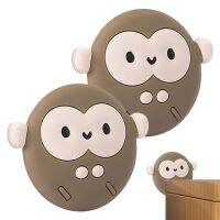 【LZ】 Door Handle Bumper 2pcs Cartoon Design Door Knob Wall Shield Cover Self-adhesive Door Stoppers Wall Protector Prevent