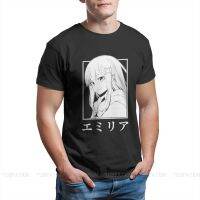 Re Zero Subaru Natsuki Anime T-shirt For Men Emilia V3 Homme Crewneck Cotton New Tops 2020 XS-6XL