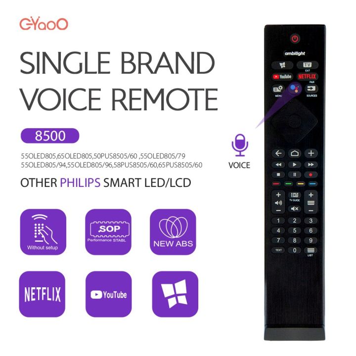55oled805-79-voice-remote-control-use-for-philips-8500-series-ambilight-4k-uhd-led-android-tv-with-3-sided-55oled805-65oled805