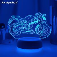 New Cool Motorcycle Led Night Light for Kids Bedroom Decor Unique Birthday Gift for Children Study Room Desk 3d Lamps Motocycle Ceiling Lights