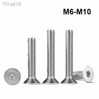 M6 M8 M10 304 A2 Stainless Steel Hex Socket Flat Countersunk Head Screws Hexagon Bolt DIN7991 Fastener Parter Length 8mm-120mm