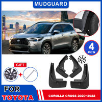 Mudflaps Fender สำหรับ Toyota Corolla Cross 2020 2021 2022 Auto Parts Mudguards Flap Splash Mud Guards ล้ออุปกรณ์เสริม