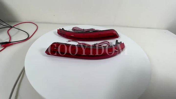 Left Right LED Rear Bumper Reflector ke Light Warning Light For Nissan ...