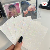 Bali ซองใส่บัตร Kpop 50ชิ้น,61X91มม. 20C หัวใจ Bling สำหรับ Holo โปสการ์ดโหลดสูงสุดฟิล์มโฟโต้การ์ดป้องกันการ์ดเกม