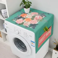 Nordic Washing Machine Cover Microwave Oven Dust Cover with Storage Bag Refrigerator Cloth Microwave Oven Dust Cloth Towel