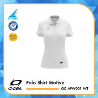 Ocel เสื้อโปโล ผู้หญิง Ocel Polo Shirt Motive OC-APW001 White