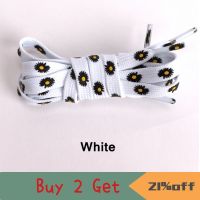 Little Daisies Shoelaces Cartoon Printing Fashion Unisex Flat Shoe Laces High top Canvas Sneakers Shoelace AF1 Sports Shoelaces