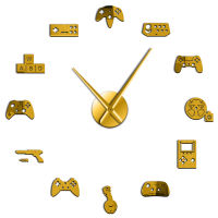 Game Controller Video DIY Giant Wall Clock Game Joysticks Stickers Gamer Wall Art Video Gaming Signs Boy Bedroom Game Room Decor