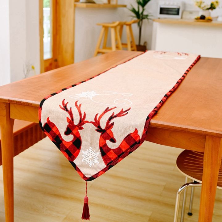 christmas-elk-design-table-runner-coffee-table-decoration-placemat-new-year-atmosphere-party-dinner-home-decoration
