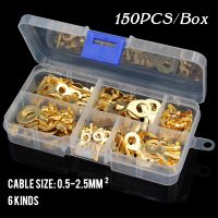 【YF】♝℡❁  150PCS M4 M5 Lugs Eyes Crimp Terminals Cable Lug Wire Non-insulated Assortment