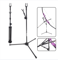 1Pcs Bow Stand Recurve Bow Stand Holder วัสดุไฟเบอร์กลาสแบบพับได้ Bow Rack Holding Recurve Bows