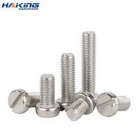 10 pieces / batch m1.6 M2 M2.5 m3 M4 M5 M6 304 A2-70 stainless steel gb65 slotted cover head slotted column cylindrical head Fasteners