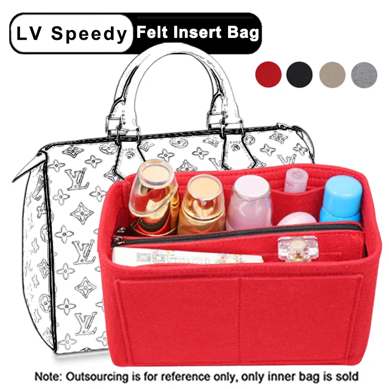 For LV Speedy25 30 35 Make up Organizer Felt Cloth Handbag