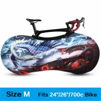 Cycling City Bike Print Dust Cover Portable Road Bike Rain Cover Mountain Bike Wheel Cover 27.529 Inch Bicycle Stretch Cover