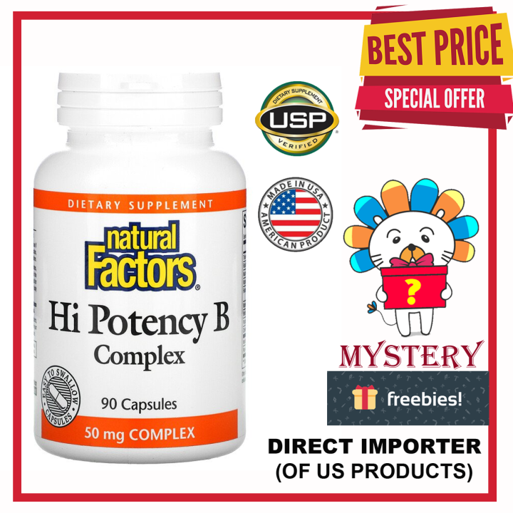 Natural Factors, Hi Potency B Complex, 90 Capsules | Lazada PH