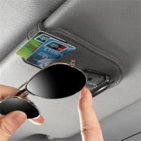 ✢✆ Car Glasses Case Suede Car Accessories Interior Car Glasses Case Auto Sun Visor Glasses Holder Glasses Fastener Clip Holder For