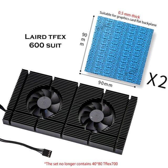 อลูมิเนียม GPU Backplane หม้อน้ำสำหรับ RTX 3090 3080 3070 Series การ์ด ...