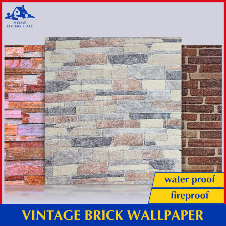 3d brick foam wallpaper vintage vintage brick wallpaper 70cmx77cm wall