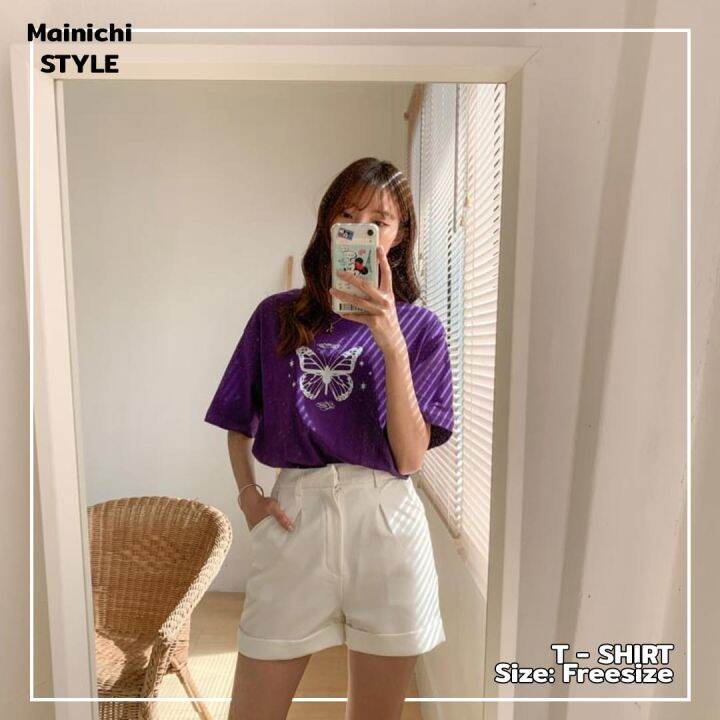 mainichi-style-เสื้อยืดสไตล์เกาหลี-ลาย-fancy-love-2-สี-รุ่น-extra-soft-ผ้าคอตตอน-นุ่มใส่สบาย-เสื้อโอเวอร์ไซส์