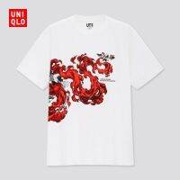 Uniqlo Ghost Slayer Blade เสื้อยืดลําลองสําหรับผู้ชายผู้หญิงแขนสั้นคอก ลม