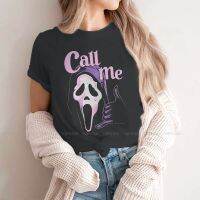 Call Me And Follow Me To Nightmare Classic Tshirt For Scream Gale Weathers Film Harajuku T Shirt Basic Graphic