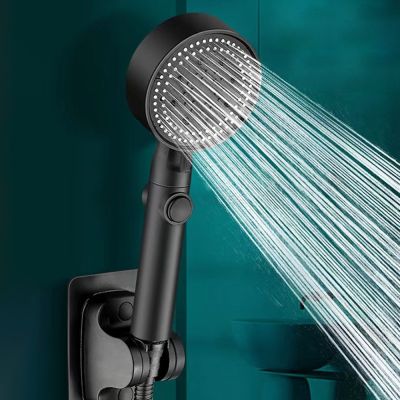5 Modes Water Saving Shower Head Adjustable High Pressure Shower One-key Stop Water Massage Shower Head for Bathroom Accessories
