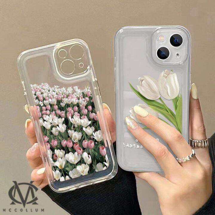 เคสโทรศัพท์มือถือ-tpu-ใส-หนา-กันกระแทก-ป้องกันกล้อง-ลายดอกทิวลิป-สําหรับ-iphone-13-12-11-pro-max-x-xr-xs-max-7-8-plus-se-2020-2022