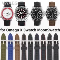 ดั้งเดิม♈❄☜Tali Jam Tangan Karet 20มม. สำหรับ Omega กำไลข้อมือกันน้ำระบายอากาศได้ดีสำหรับผู้ชายผู้หญิงแถบซิลิโคน