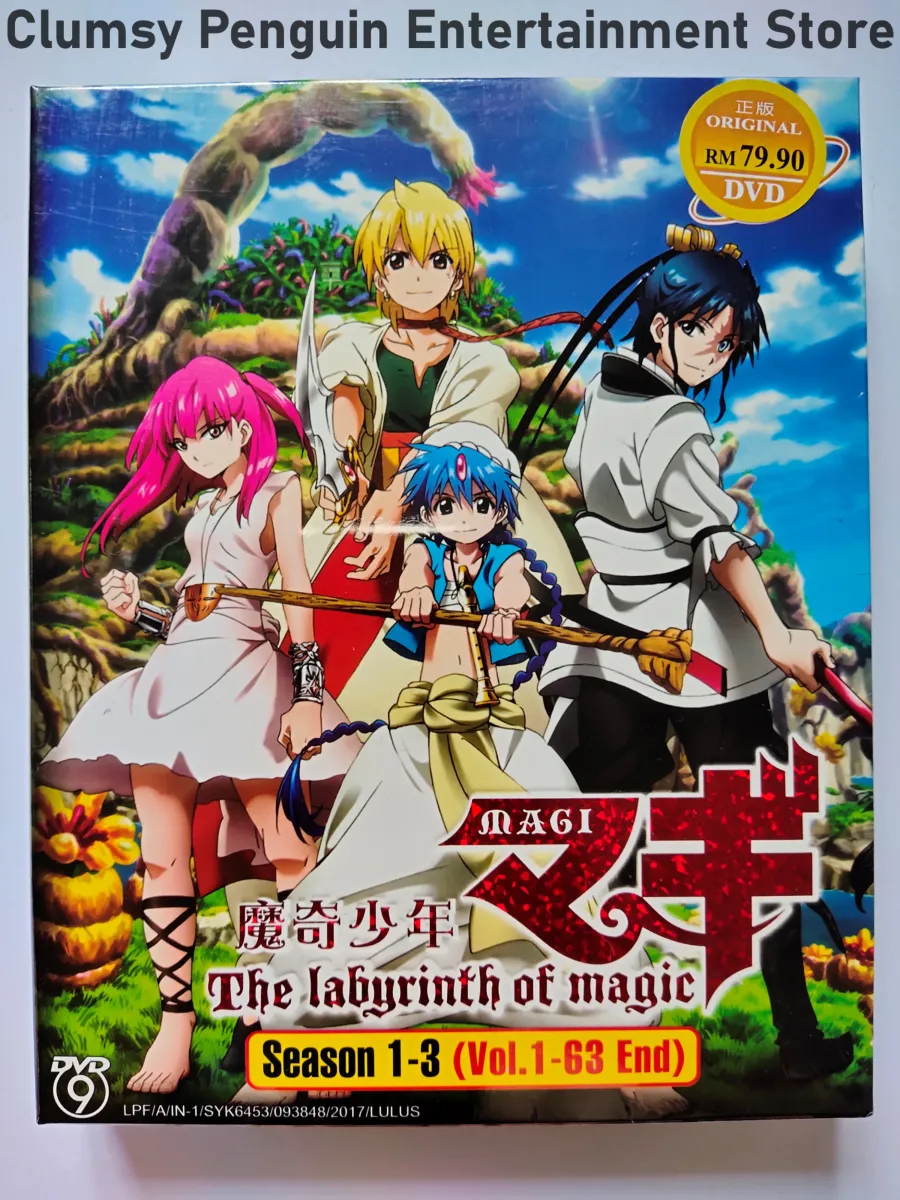 Anime DVD Magi: The Labyrinth of Magic Season 1-3 (Vol. 1-63 End) | Lazada