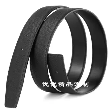 Ultra-thin single belt headless leather belt for men and women 3.2