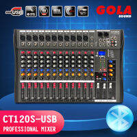 [gola] มืออาชีพ เครื่องผสมเสียงAUDIO MIXER CT120S-USB สเตอริโอ มิกเซอร์ 12ช่อง BLUETOOTH USB MP3 มิกเซอร์เอ็ฟเฟ็คแท้ มิกเซอร์เอฟเฟกต์ไมโครโฟน (จัดส่งที่รวดเร็ว)