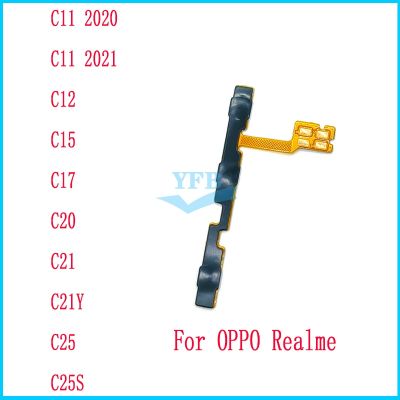 10PCS สําหรับ OPPO Realme C11 C12 C15 C17 C25 C25S C20 C21 C21Y A1K C35 Power ON OFF Volume Up Down Side Button Switch Flex Repair