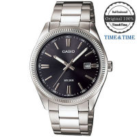 Time&amp;Time CASIO Standard นาฬิกาข้อมือผู้ชาย สีดำ/เงิน สายสแตนเลส รุ่น MTP-1302D-1A1VDF (ประกัน CMG)