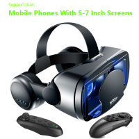 NEW 3D VR Headset Smart Glasses Virtual Reality Full Screen Lens Helmet Smartphone Mobile 7 Inch Lens Binoculars with Controller