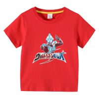 Ultraman Kid S Tops แขนสั้น Lesure Tshirt With Light Boys Girls Summer 100% Cotton BaBy Lesure