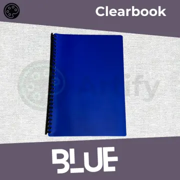 Clear Book Display Book (1) Clearbook Refillable 20 Pockets FC Size Long  Size Black Blue Color [Future Industries]