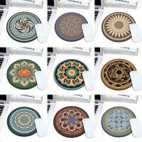 【31 Styles】 Round Rubber National Style Mousepad Office Computer Antiskid Soft Comfortable Mousepad