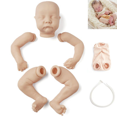 RSG Bebe Reborn Doll 17 Inches Levi Lifelike Newborn Reborn Baby Vinyl Unpainted Unfinished Doll Parts DIY Blank Doll Kit