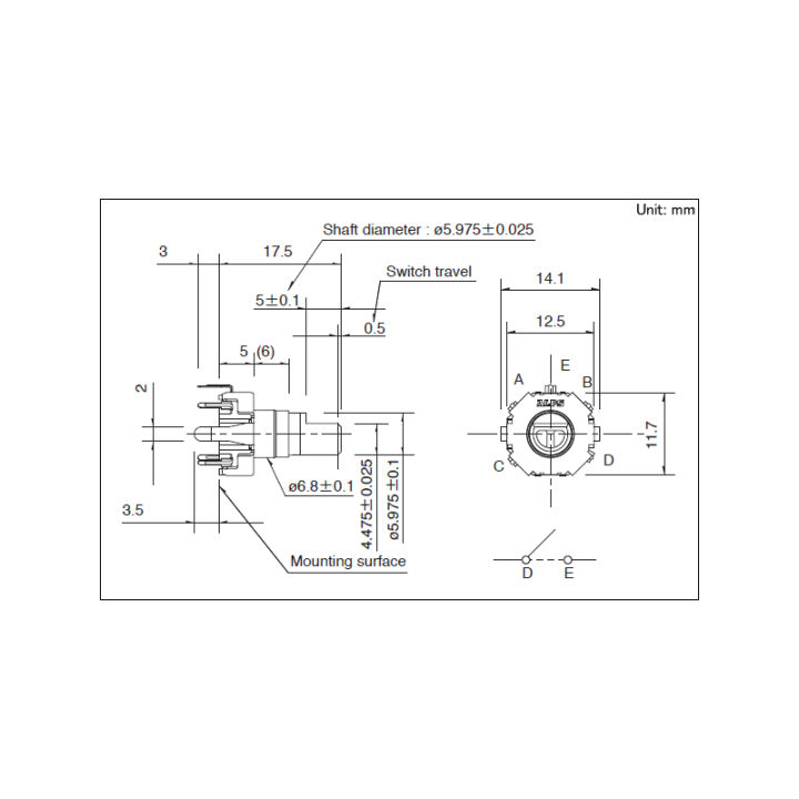 10pcs-rotary-encoder-ec12d1524403-ec12d1564402รถนำทางอุปกรณ์เสียงสำหรับวิทยุ-pioneer