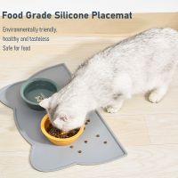 Dog Cat Bowl Food Mat Waterproof Leak-Proof Non-Slip Pet Silicone Mats for Cats Dogs Pet Items Accessories