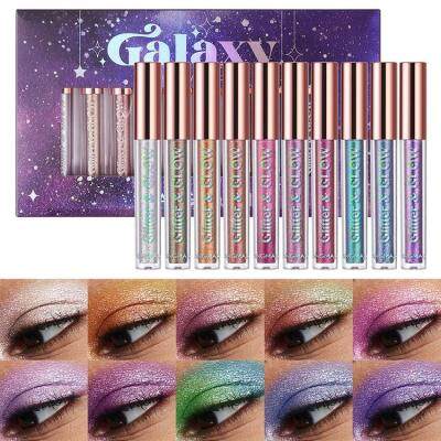 Eye Gloss Eyeshadow 10 Color Gloss Eyeshadow Set Liquid High Pigments Gloss Sparkling Shimmer Sparkle Glow Eye Shadow Shiny Makeup Kit remarkable