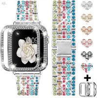 2023ของแท้☋เคสสำหรับ Apple Watch สายนาฬิกาโลหะเพชรแบบพิเศษ49มม. 8 7 45มม. 41มม. สายรัดข้อมือสำหรับ Iwatch 6 5 4 3 2 SE 44มม. 42มม. 40มม. 38มม.