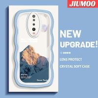 เคส JIUMOO สำหรับ Xiaomi POCO X2 POCO F2 Redmi เคส K30แฟชั่น Snow Peak ดีไซน์ใหม่ Colour Border นุ่มเคสมือถือกันกระแทกแบบใสเก๋ไก๋ปลอกป้องกันซิลิกาเจลโปร่งใสลายกล้องถ่ายรูปเก๋ไก๋