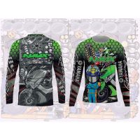 [In stock] 2023 design sleeve, sublimation long full print, thailook design, thailand design,053,nmax,greenmotorcycle jersey cycling jersey long shirt，Contact the seller for personalized customization of the name