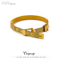 Yhpup Chic สแตนเลสสตีลสร้อยข้อมือกำไลข้อมือผู้หญิง Occident โลหะออกแบบใหม่ 18 K เครื่องประดับอินเทรนด์ браслеты женские ของขวัญ-fbgxbgdbnxxfn