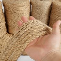 1-14mm Natural Jute Twine Vintage Jute Rope Cord String Twine Burlap For DIY Crafts Gift Wrapping Gardening Wedding Decor 1-120M General Craft