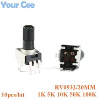 10pcs Rv09 Vertical 20mm Shaft 1k 5k 10k 50k 100k 0932 Adjustable Resistor 3pin Seal Potentiometer 102 502 103 503 104