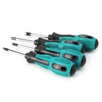 【CW】 4 Pcs Screwdriver Set Bits U Fork Type Magnetic Slotted Screw Driver CR-V Function Hand