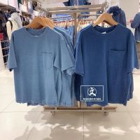 UNIQLO ห้องลองเสื้อย่อหน้าในฤดูร้อนของ2022ผู้ชายและผู้หญิงที่ชื่นชอบคาวบอยสีหลวมเสื้อยืดใส่เล่นไหล่ซ้าย446907ใหญ่แขนสั้น