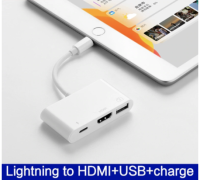 OTG Lightning USB Adapter AdapterสำหรับApple iPad Air 3/2 Pro Mini 4 5 10.2 9.7 Hub HDMI Dockเชื่อมต่อแป้นพิมพ์กล้อง